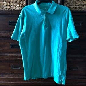 Sun River teal polo short sleeve shirt